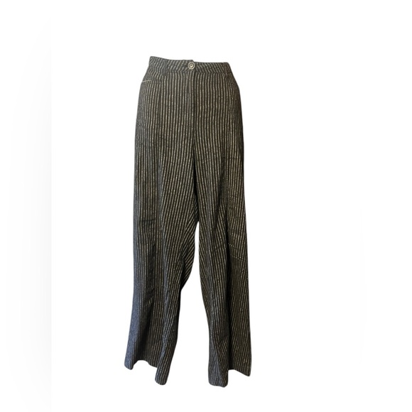 Sundance Women's Sierra Stripe Wide Leg Linen Blend Trouser Sz 12 - Picture 3 of 8